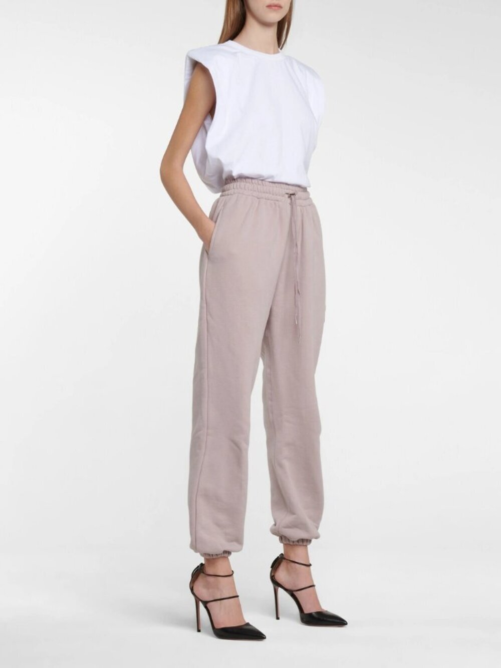 The Frankie Shop Vanessa Cotton Sweatpants Lavender Lilac Extra Small